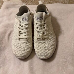 APL Women's Cream Knit Sneakers